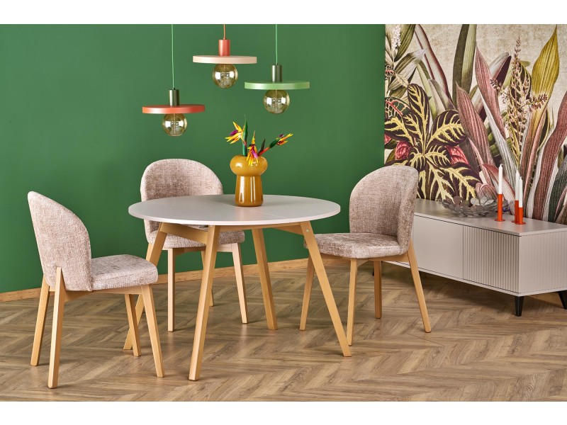 Stół RUBEN kolor blat - kaszmir, nogi - naturalny - Halmar