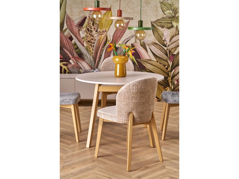 Stół RUBEN kolor blat - kaszmir, nogi - naturalny - Halmar