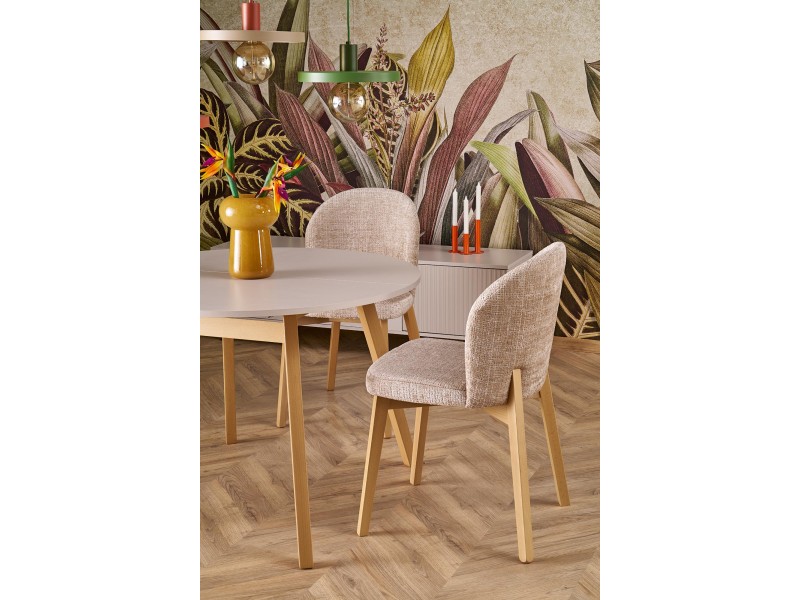 Stół RUBEN kolor blat - kaszmir, nogi - naturalny - Halmar