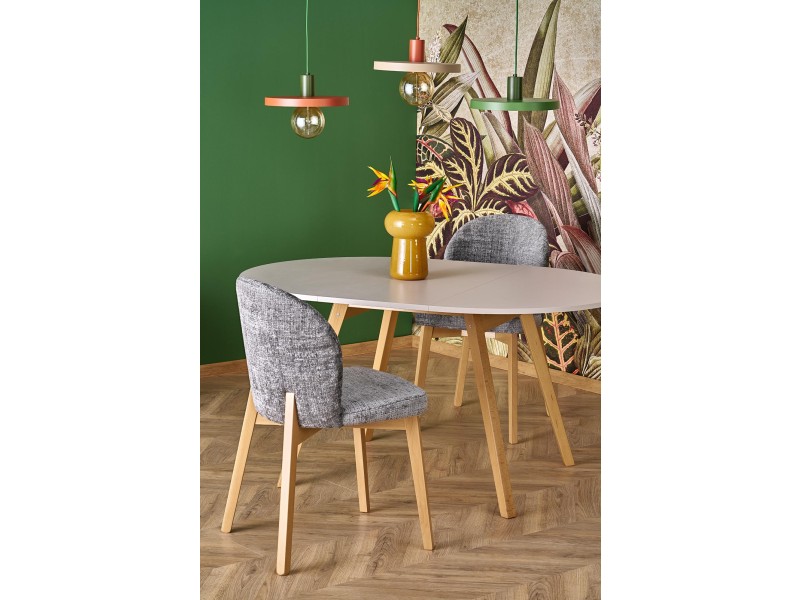 Stół RUBEN kolor blat - kaszmir, nogi - naturalny - Halmar