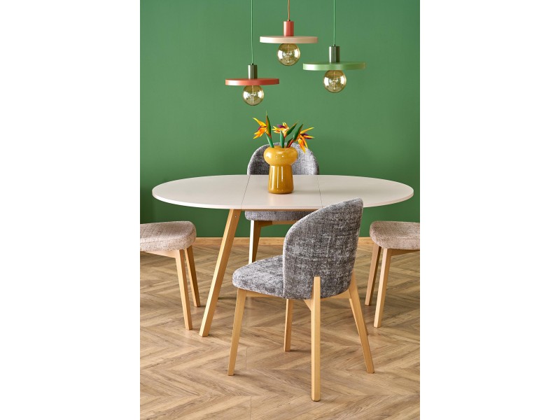 Stół RUBEN kolor blat - kaszmir, nogi - naturalny - Halmar