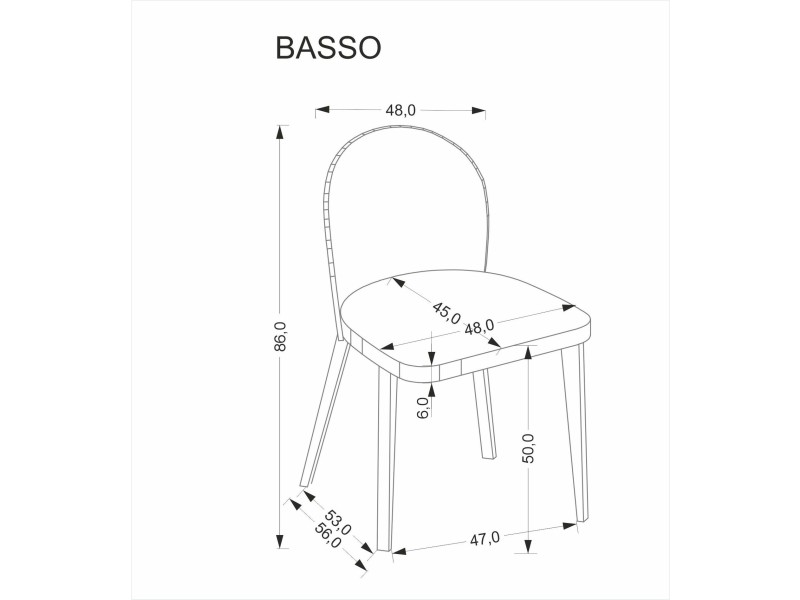 Krzesło BASSO jasny orzech / tap: CREMONA 14 - Halmar