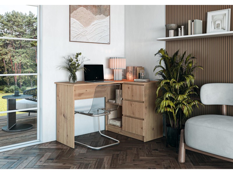 Biurko BEGA , dąb artisan - Halmar