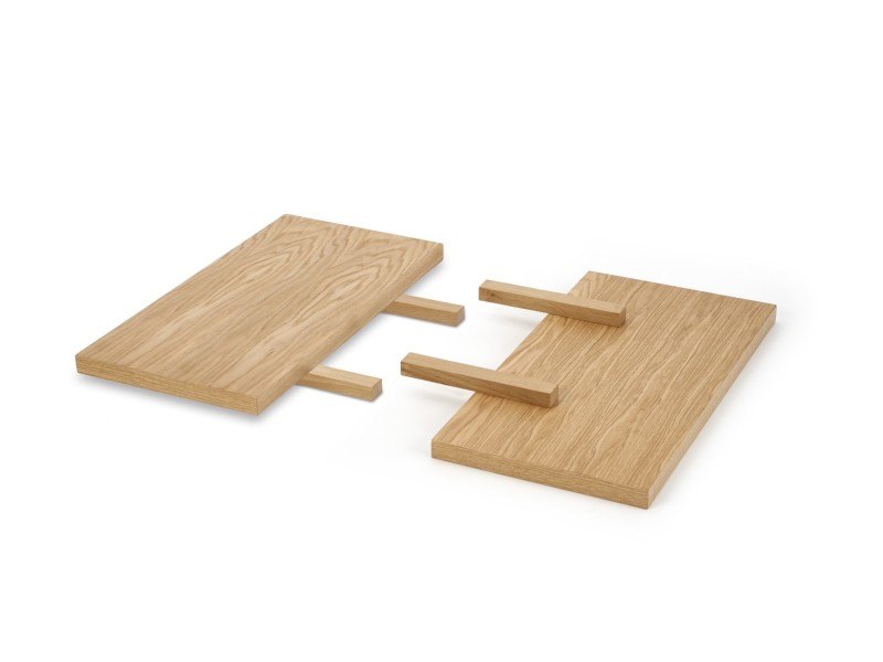 MASSIVE 3 przedłużki 45x90 cm komplet dąb naturalny - Halmar