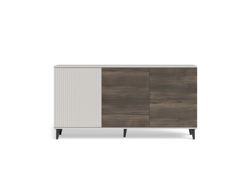 Komoda RANDOM 2 KM-1 kaszmir / orzech / czarny - Halmar