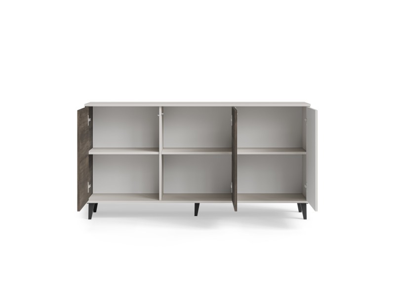 Komoda RANDOM 2 KM-1 kaszmir / orzech / czarny - Halmar