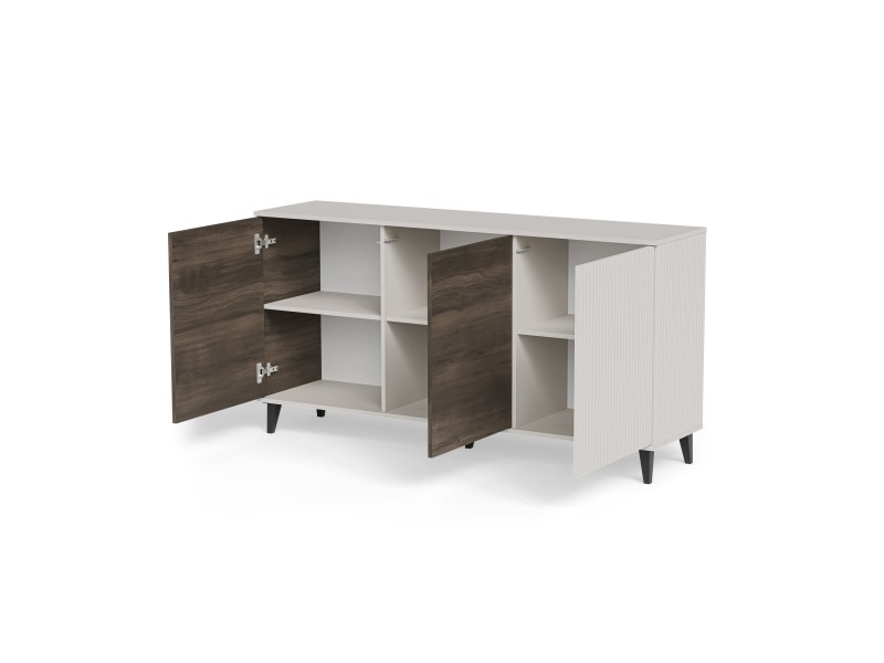 Komoda RANDOM 2 KM-1 kaszmir / orzech / czarny - Halmar