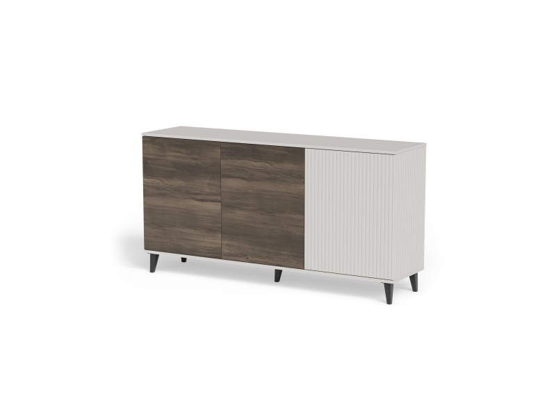 Komoda RANDOM 2 KM-1 kaszmir / orzech / czarny - Halmar