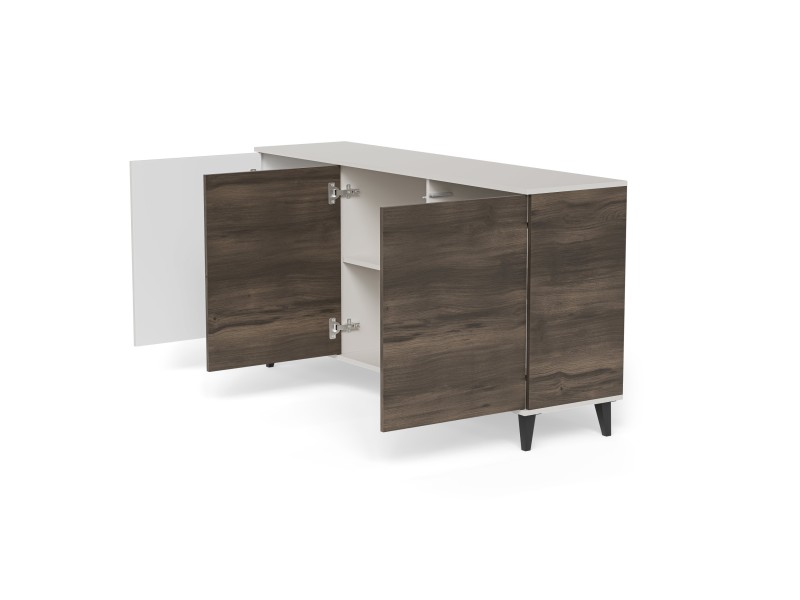 Komoda RANDOM 2 KM-1 kaszmir / orzech / czarny - Halmar