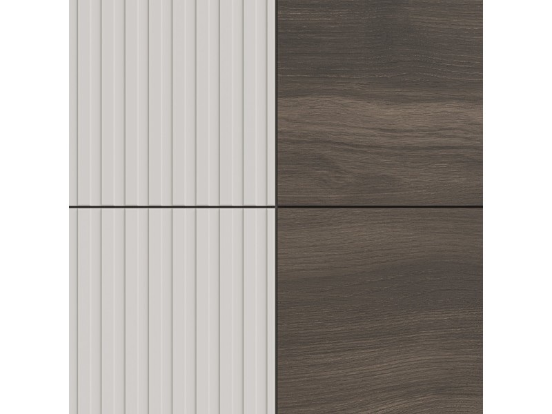 Komoda RANDOM 2 KM-2 kaszmir / orzech / czarny - Halmar