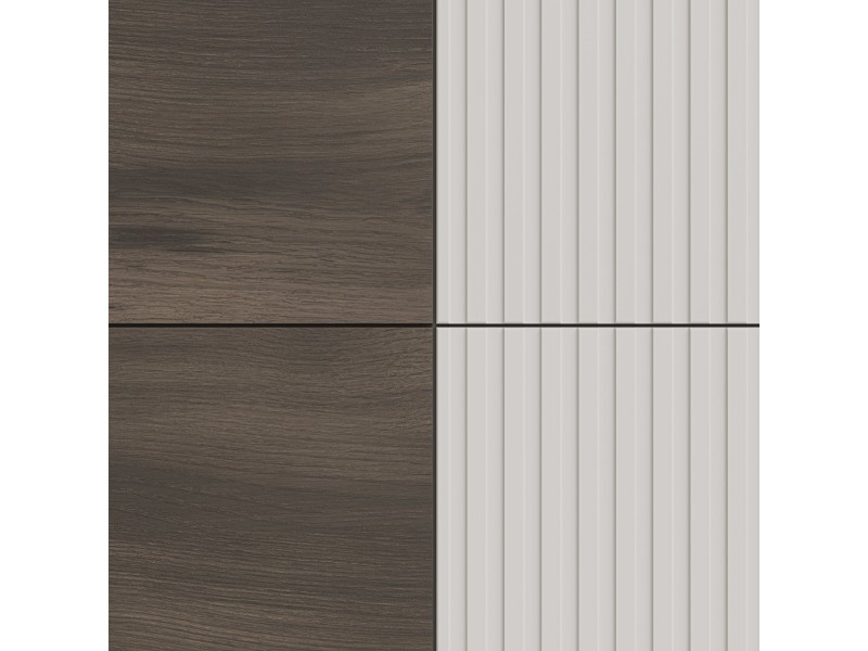 Komoda RANDOM 2 KM-2 kaszmir / orzech / czarny - Halmar