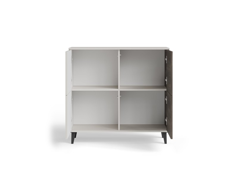 Komoda RANDOM 2 KM-2 kaszmir / orzech / czarny - Halmar