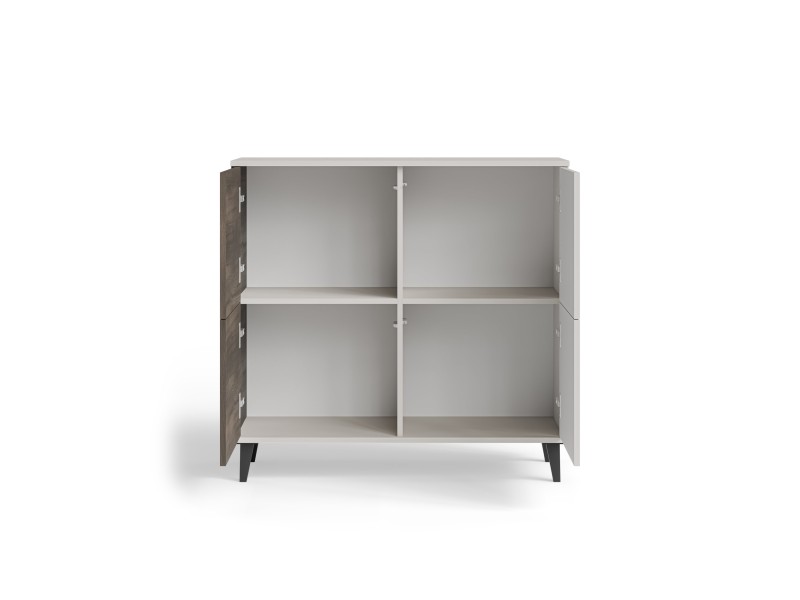 Komoda RANDOM 2 KM-2 kaszmir / orzech / czarny - Halmar