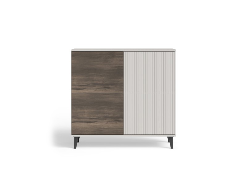 Komoda RANDOM 2 KM-2 kaszmir / orzech / czarny - Halmar
