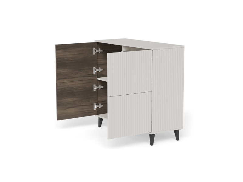 Komoda RANDOM 2 KM-2 kaszmir / orzech / czarny - Halmar