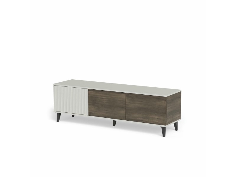 Stolik RANDOM 2 RTV-1 RTV 150 cm kaszmir / orzech / czarny - Halmar