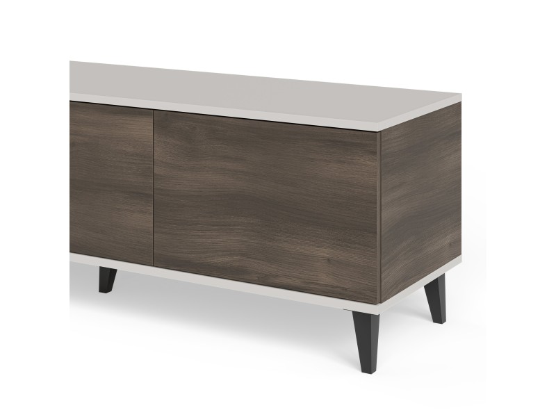 Stolik RANDOM 2 RTV-1 RTV 150 cm kaszmir / orzech / czarny - Halmar