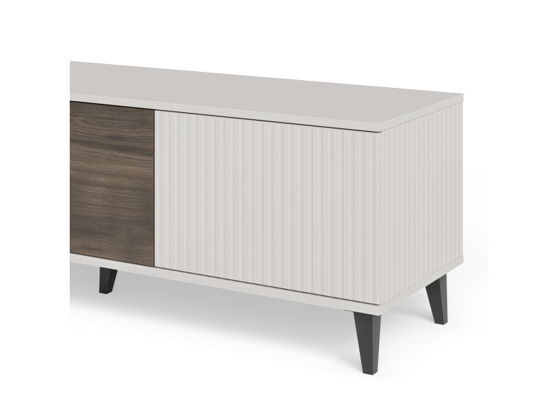 Stolik RANDOM 2 RTV-1 RTV 150 cm kaszmir / orzech / czarny - Halmar