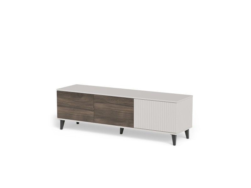 Stolik RANDOM 2 RTV-1 RTV 150 cm kaszmir / orzech / czarny - Halmar