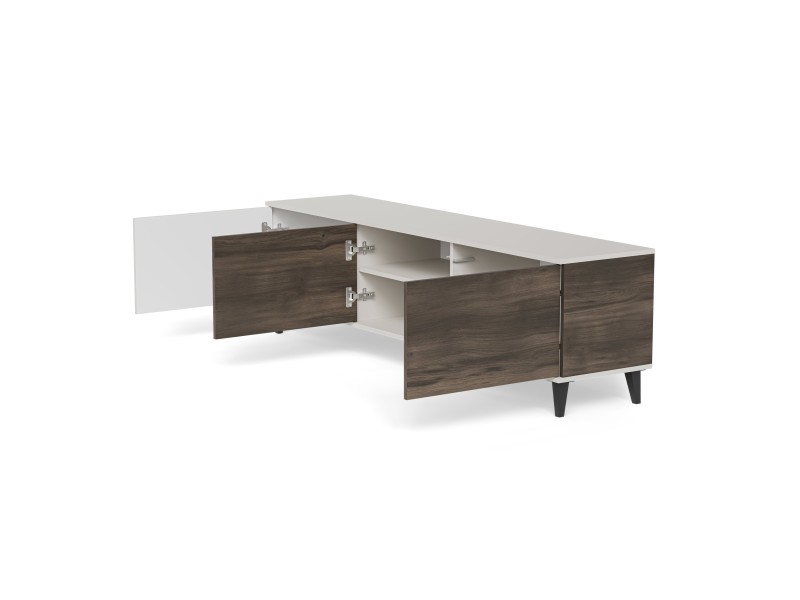 Stolik RANDOM 2 RTV-2 RTV 180 cm kaszmir / orzech / czarny - Halmar