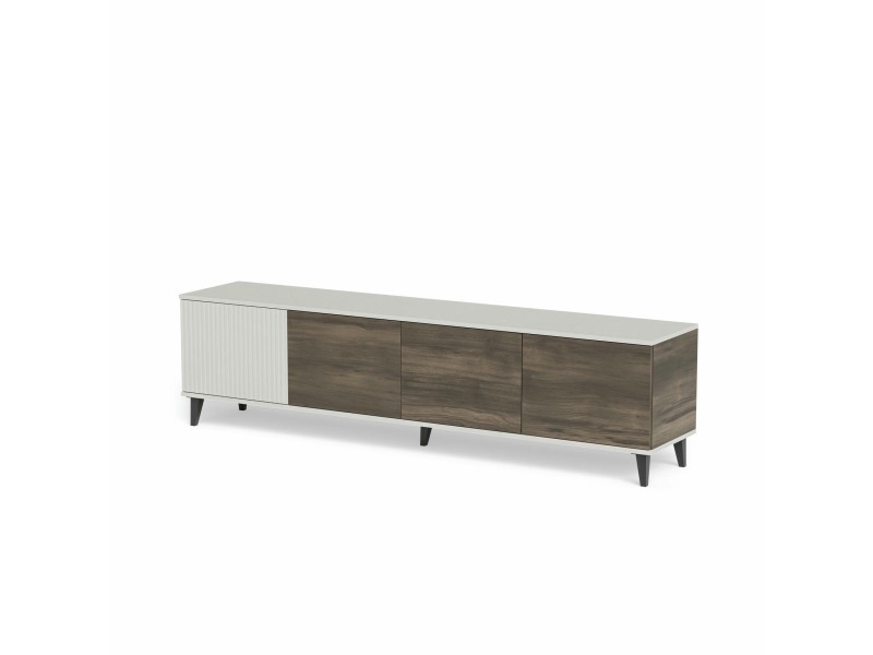 Stolik RANDOM 2 RTV-3 RTV 200 cm kaszmir / orzech / czarny - Halmar
