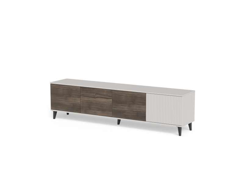 Stolik RANDOM 2 RTV-3 RTV 200 cm kaszmir / orzech / czarny - Halmar