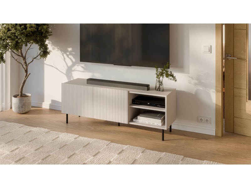 Stolik PAXOS RTV-1 TV RTV 150 cm, kolor: kaszmir - czarny - Halmar