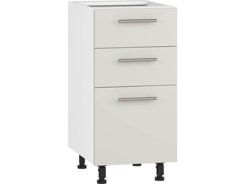 Szafka VENTO D3S-40/82 dolna z szufladami, mechanizm Hettich front: kaszmir - Halmar