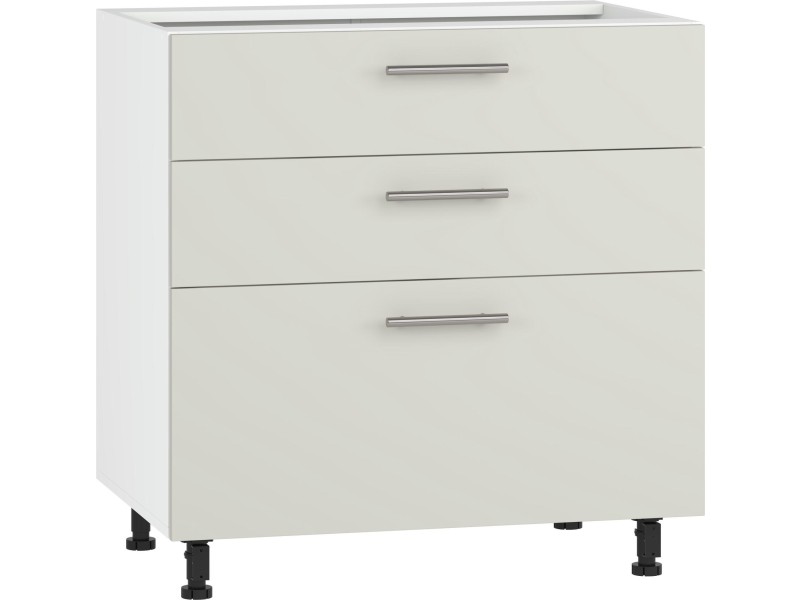 Szafka VENTO D3S-80/82 dolna z szufladami, mechanizm Hettich front: kaszmir - Halmar