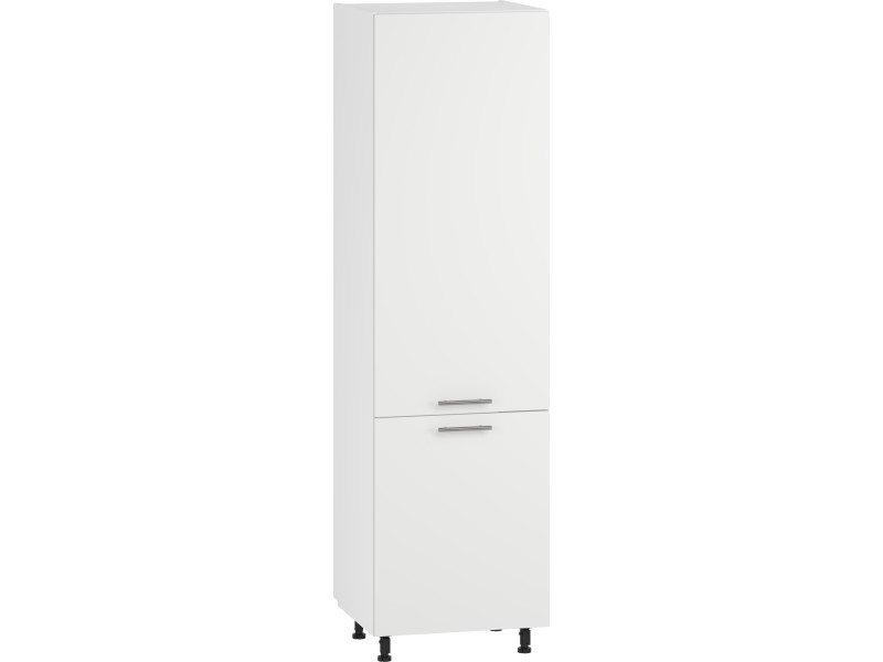 Szafka VENTO DL-60/214 dolna wysoka front: biały mat pod zabudowę lodówki - Halmar