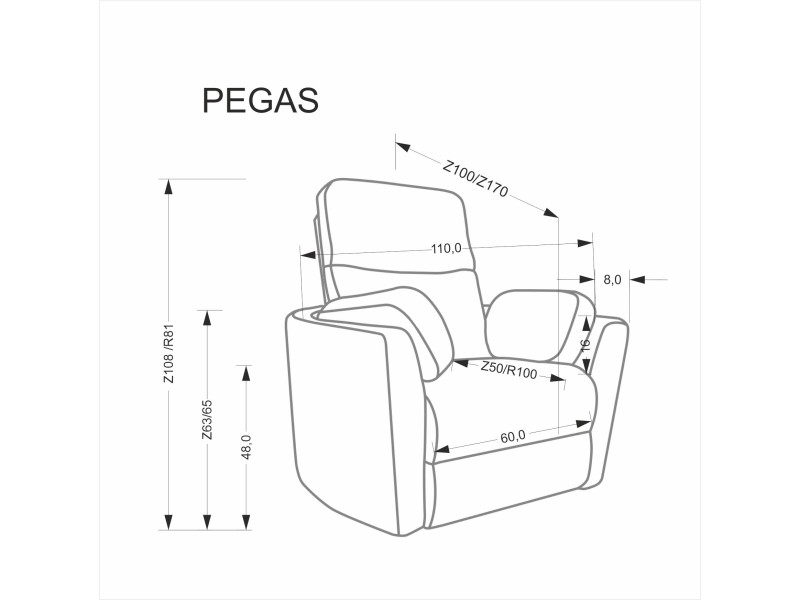 Fotel PEGAS wypoczynkowy miętowy - Halmar