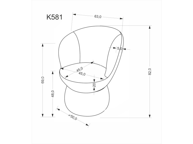 Krzesło K581 popielaty - Halmar