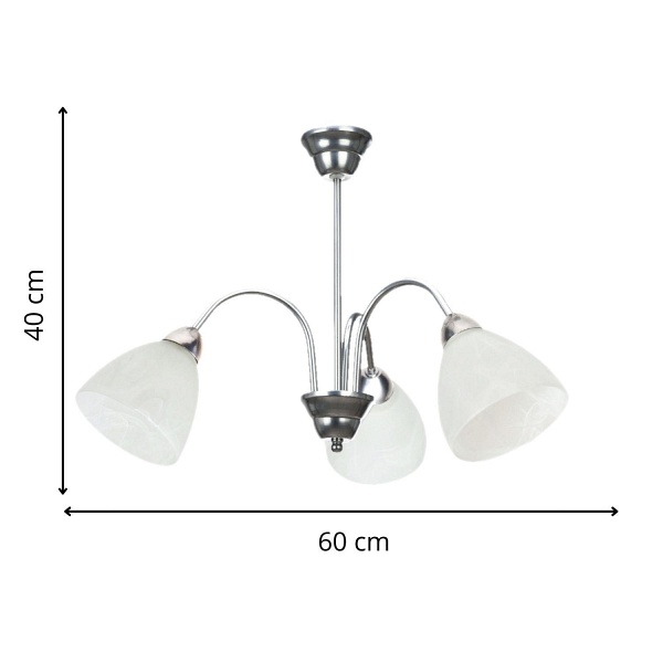 Żyrandol Wezuwio 3 Lampex