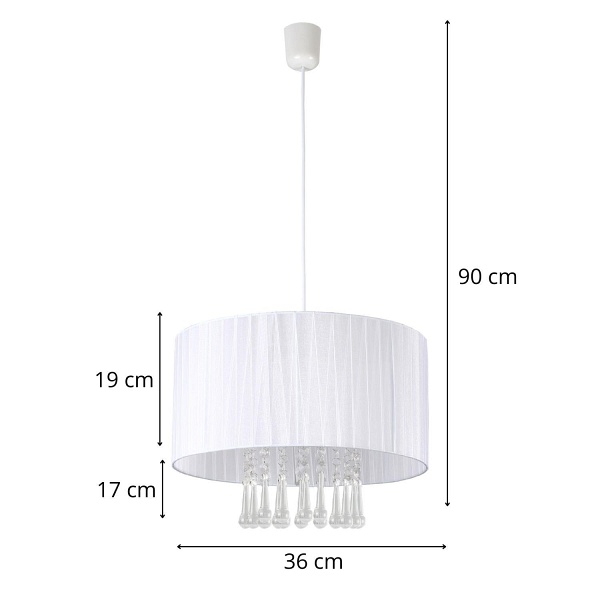 Lampa wisząca Wenecja biała Lampex