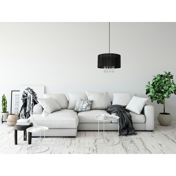 Lampa wisząca Wenecja czarna Lampex