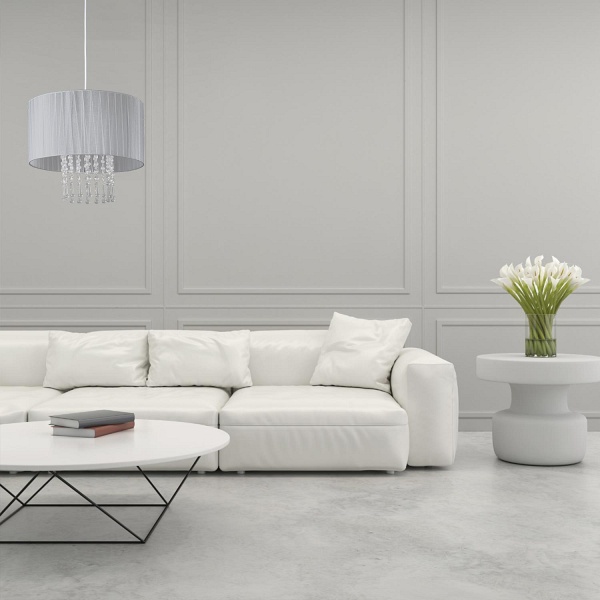 Lampa wisząca Wenecja popiel Lampex