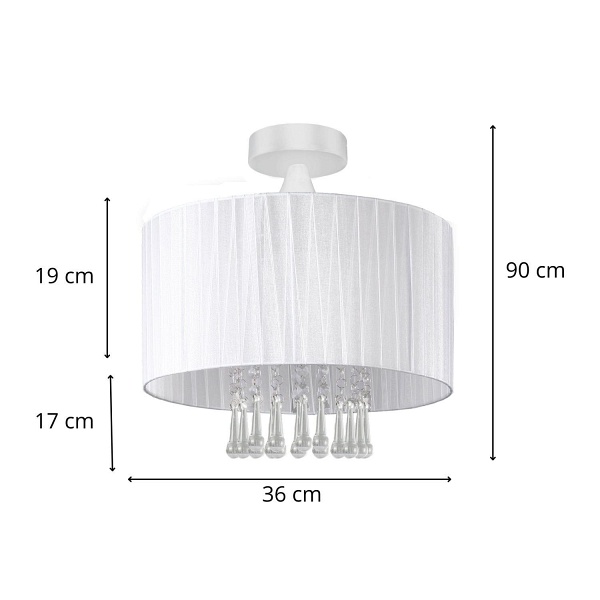 Plafon Wenecja Popiel Lampex