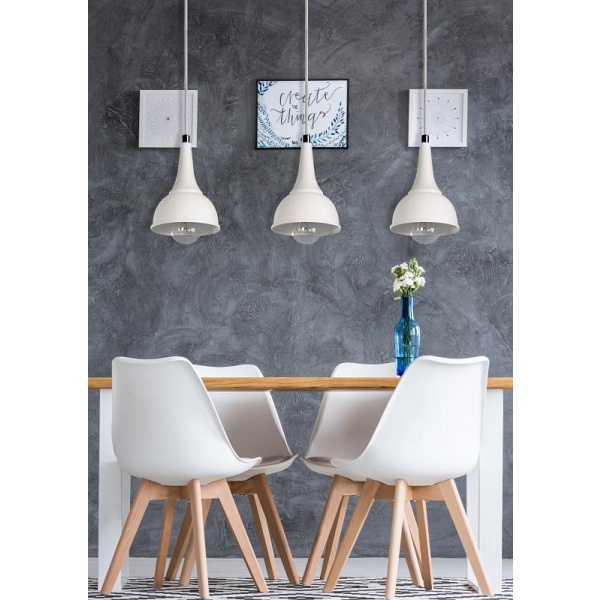 Lampa wisząca Alla 2 biała Lampex