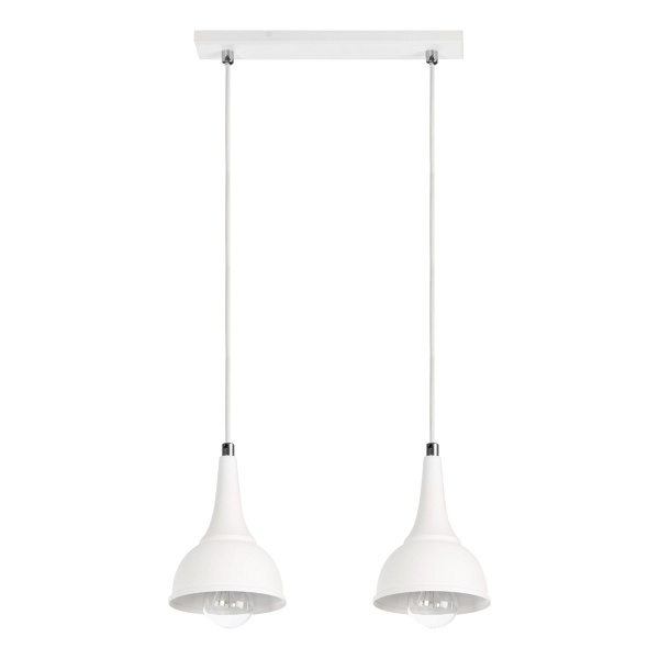 Lampa wisząca Alla 2 biała Lampex