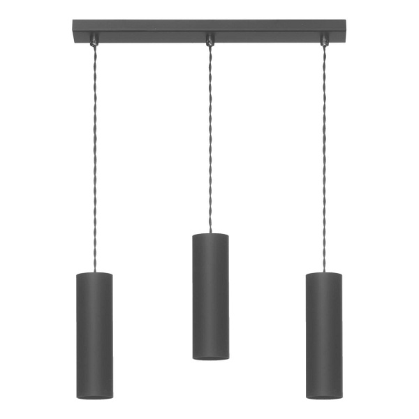 Lampa wisząca Rollg 3 czarna Lampex