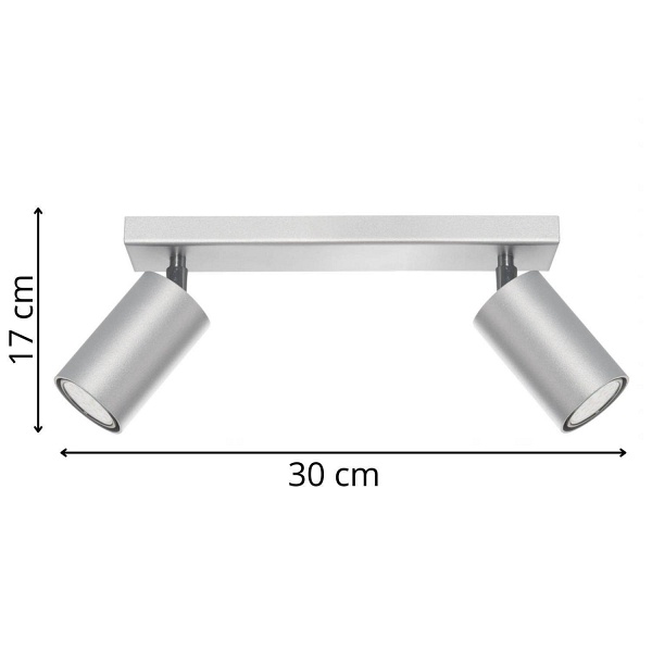 Plafon Rolos 2 popiel Lampex