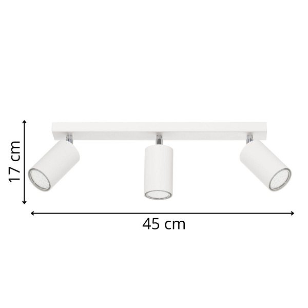 Plafon Rolos 3 biały Lampex