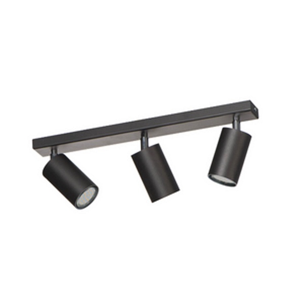 Plafon Rolos 3 czarny Lampex