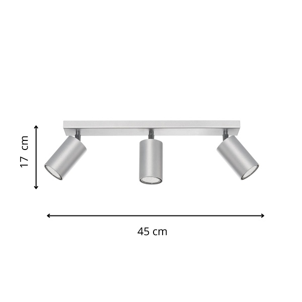 Plafon Rolos 3 popiel Lampex