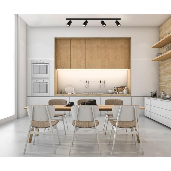 Plafon Rolos 4 czarny Lampex