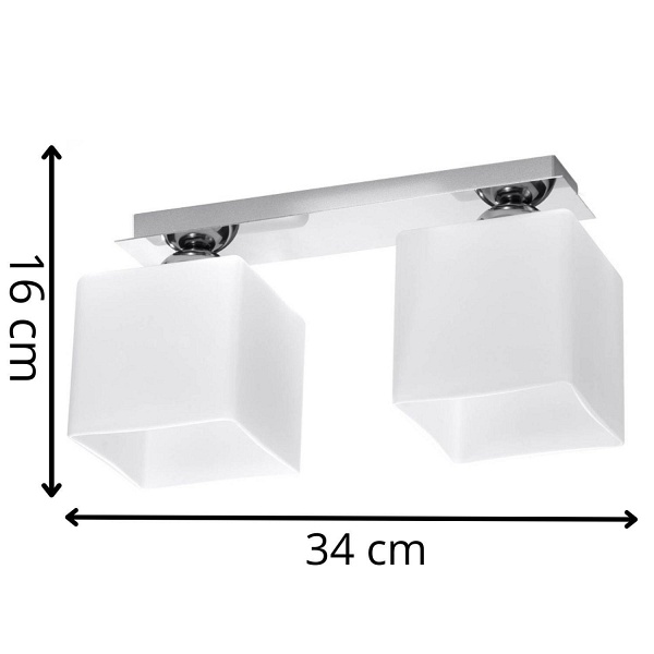 Lampa sufitowa Floki 2 chrom Lampex