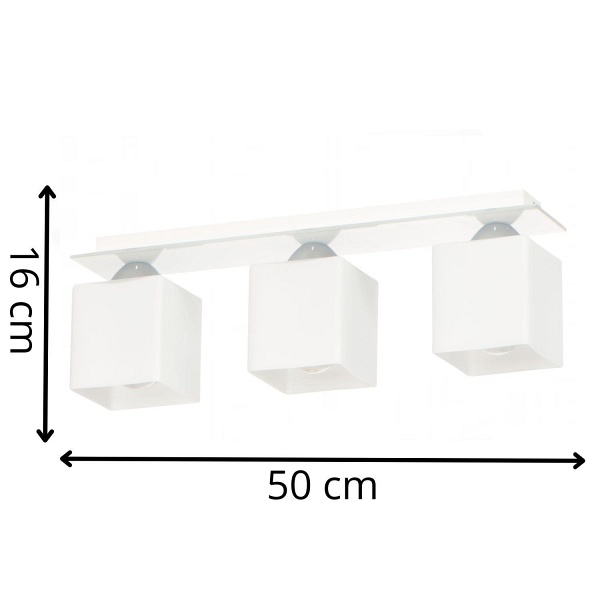 Lampa sufitowa Floki 3 biała Lampex