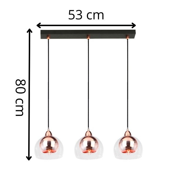 Lampa wisząca Dex 3L Lampex