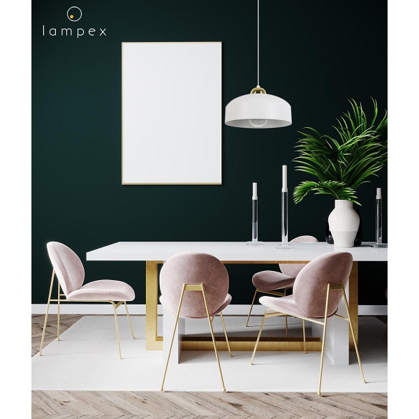 Lampa wisząca Melania Z biała Lampex