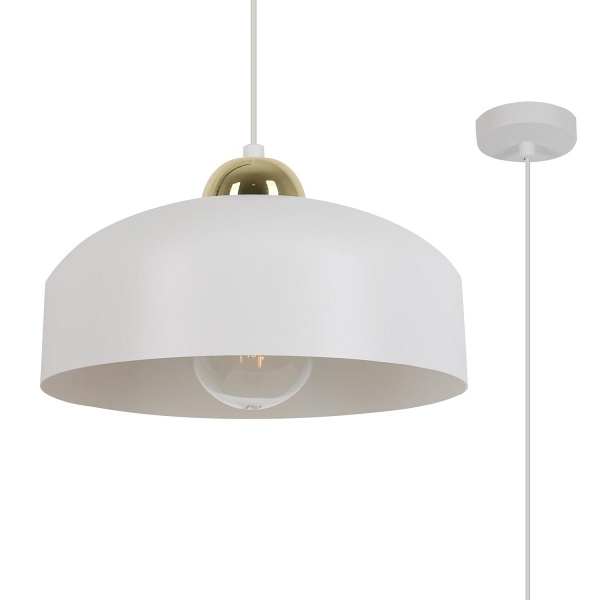 Lampa wisząca Melania Z biała Lampex